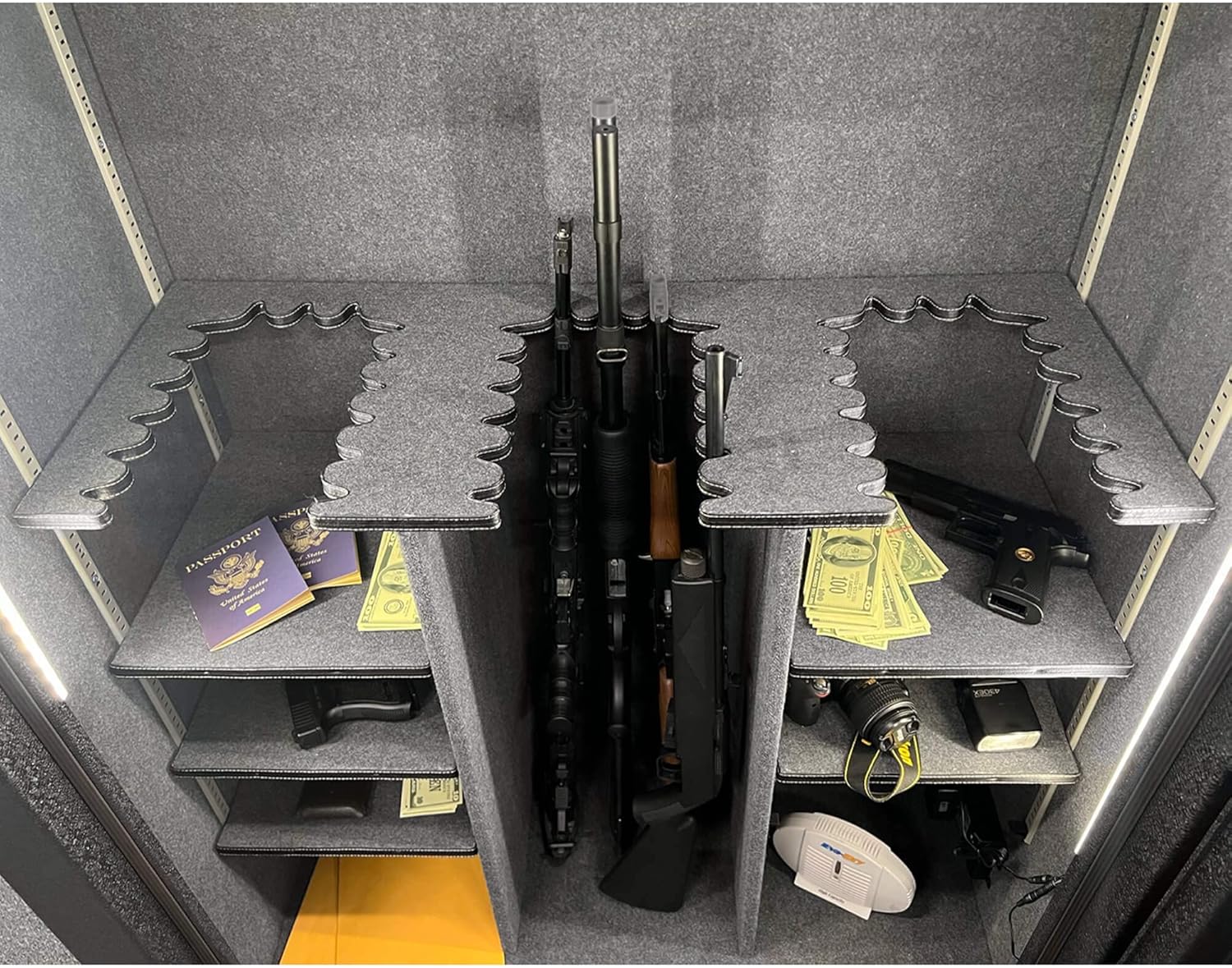 Stealth Premier PR50 Gun Safe Fits 50 Rifles & Pistols, Built Extremely Heavy Duty, 90 Minutes of Fire Protection, Premium Door Panel Organizer, LED Light Kit, Internal Power, California DOJ Approved