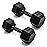 CAP Barbell 20 LB Rubber Coated Hex Dumbbell Hand Weight - Pair | Black Handle