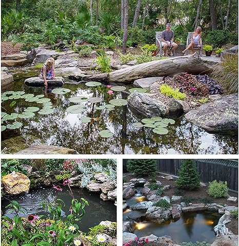 Image Yisss Pond Liner Rubber Pond Liner,Multifunction Pond Skins Pond Liner,for Ponds Lakes Waterfall Streams Fountains Water Gardens Retention Basins (Size : 1×2m(3.28×6.56ft))