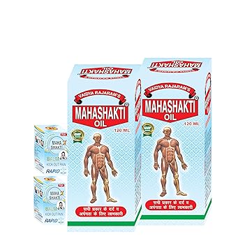 MAHASHAKTI OIL Joint pain relief oil 120 ml (PACK OF 2) WITH MAHASHAKTI BALM (PACK OF 2)
