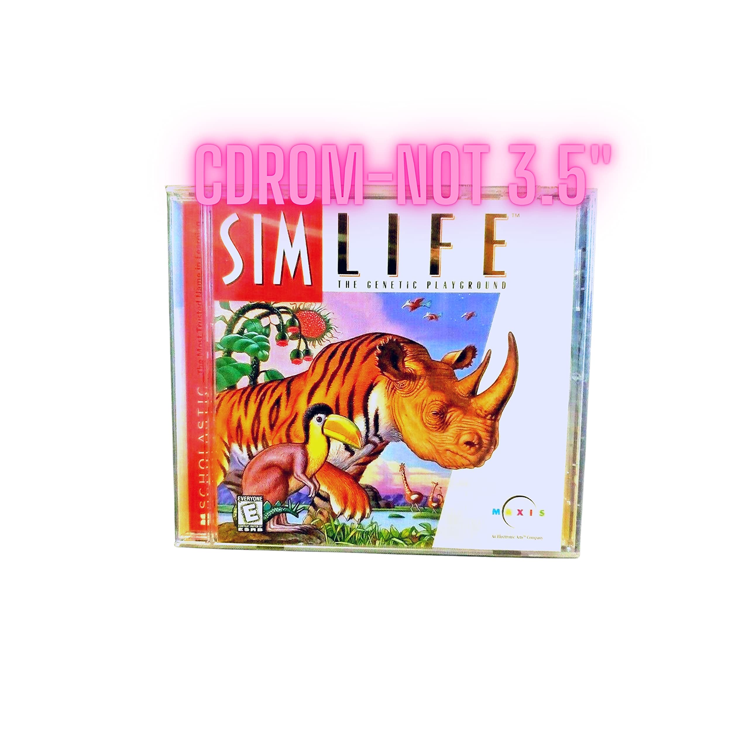 Sim Life: The Genetic Playground game box art showing a colorful, abstract representation of genetic structures and life forms.
