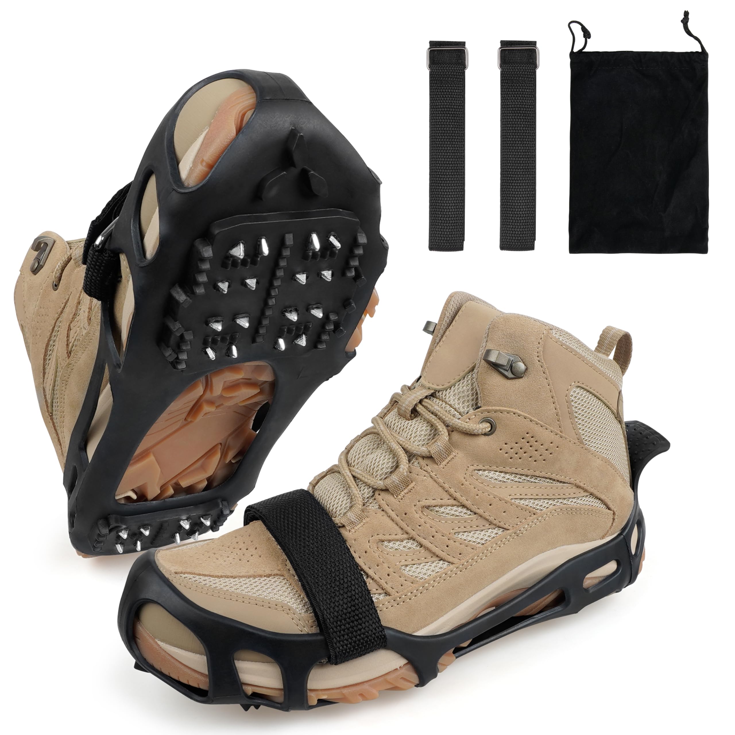 Crampons neige pour chaussures de qualité supérieure : adhérence durable et robuste - 7