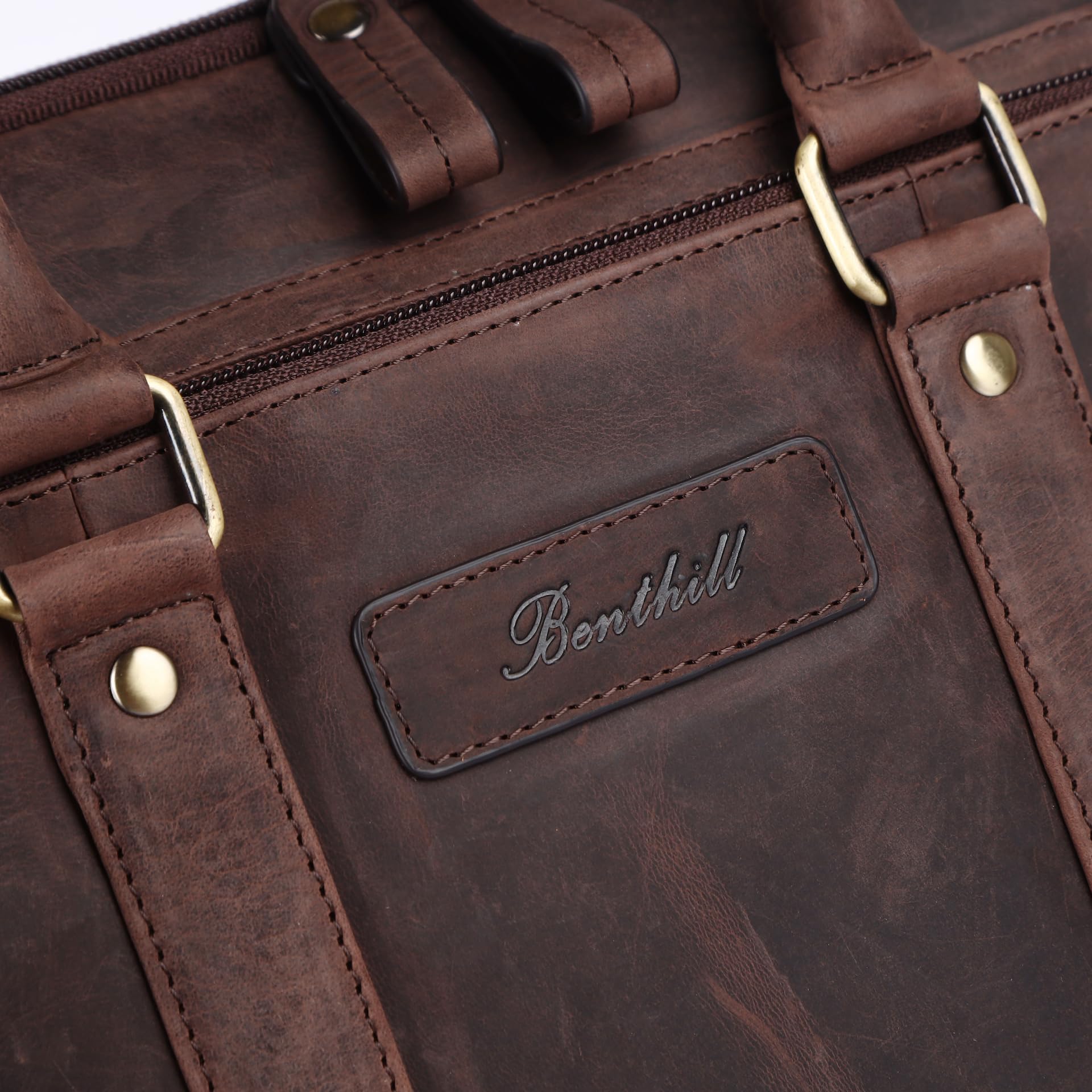 Benthill borsa per laptop vera pelle I borsa a tracolla per laptop I valigetta per notebook I Donna e Uomo borsa I borsa per notebook