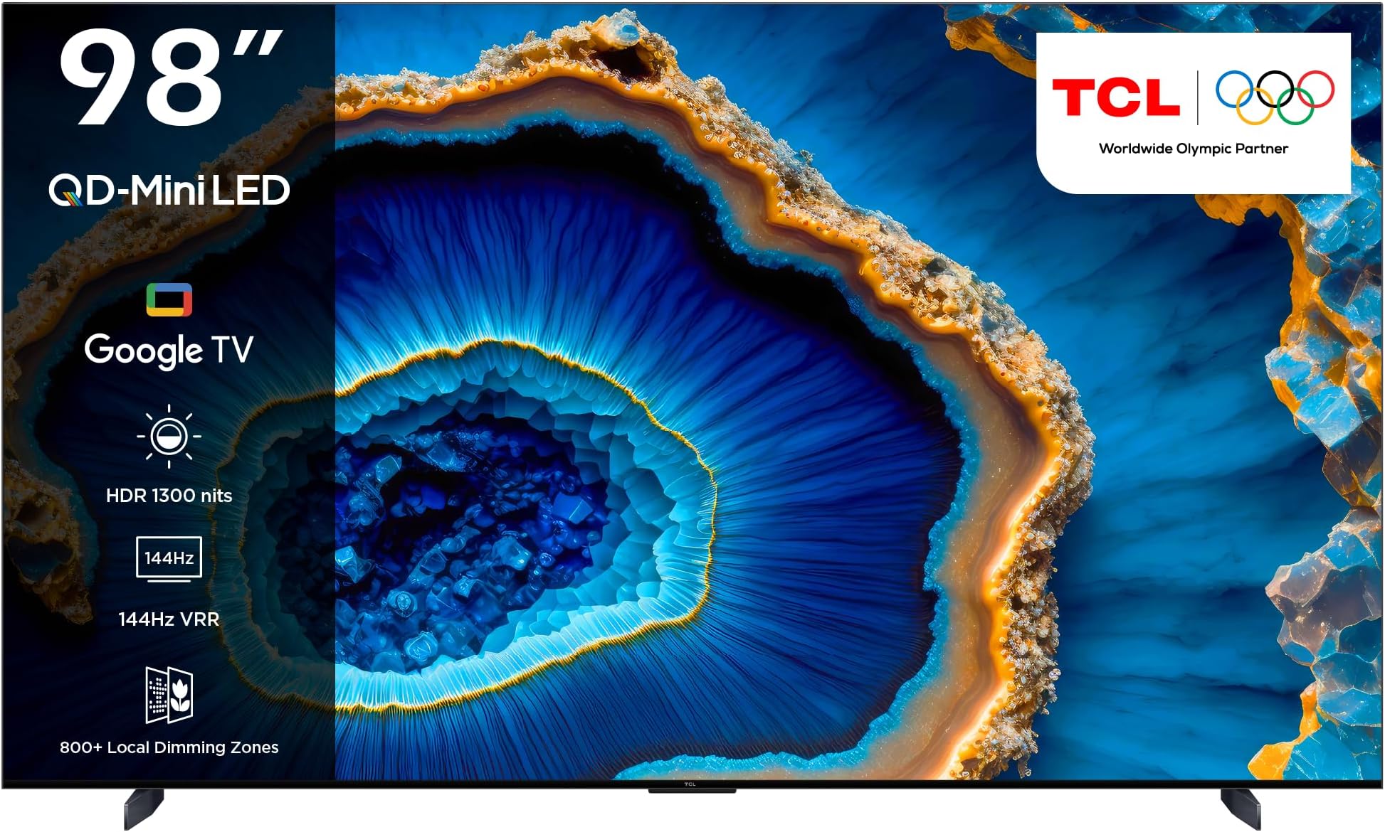 – 98 Inch 4K QD-Mini LED HDR Smart Google TV Game Master 2.0 Dolby Vision IQ-Atmos 1600 nits peak IMAX Enhanced 144HZ VRR 98C755- (2023 Model), Black