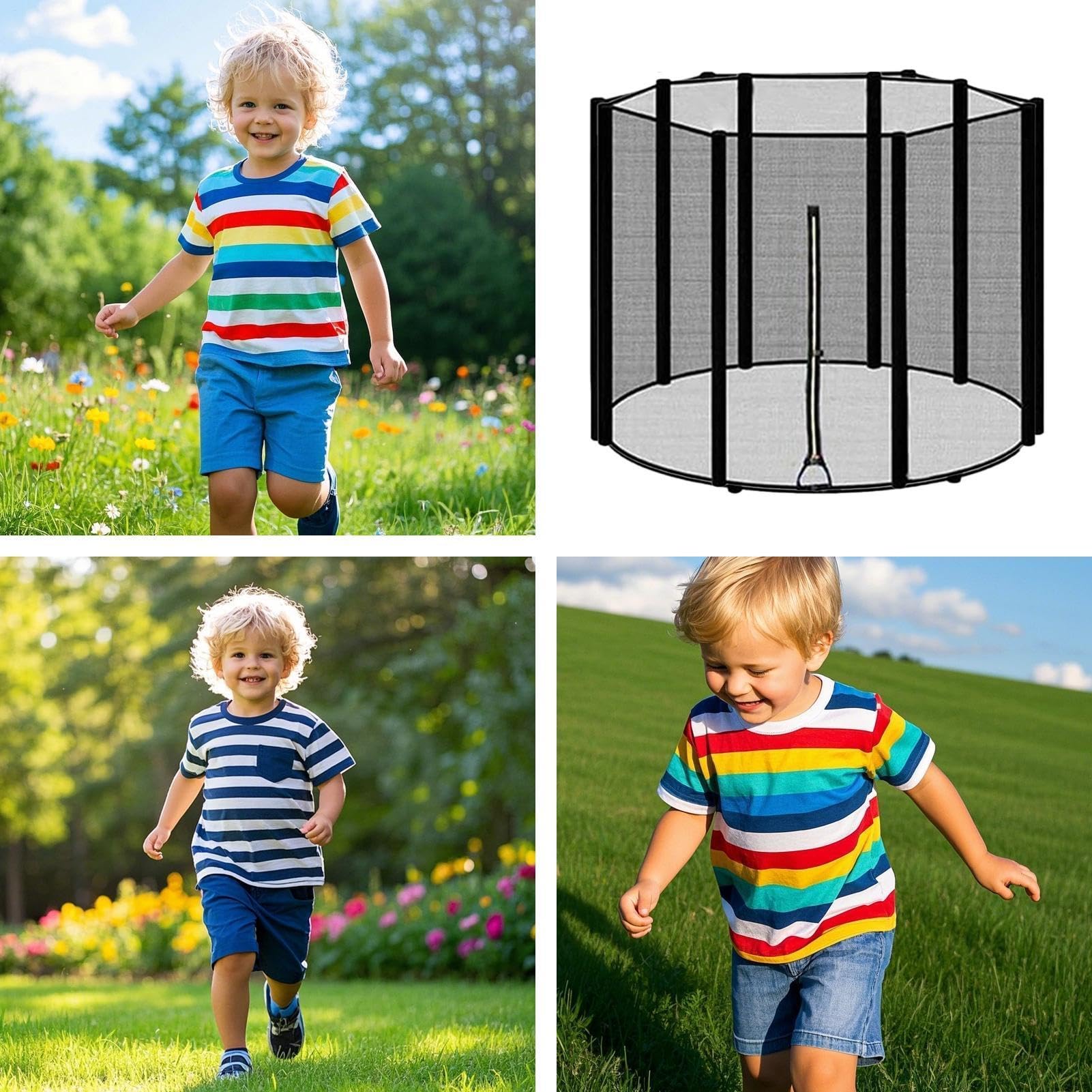 Rete Da Trampolino Di Ricambio Rete In Mesh Per Trampolino | Tessuto Resistente Agli Uv E Alle Intemperie Ad Alta Densità E Traspirante Per Bambini E Ragazzi
