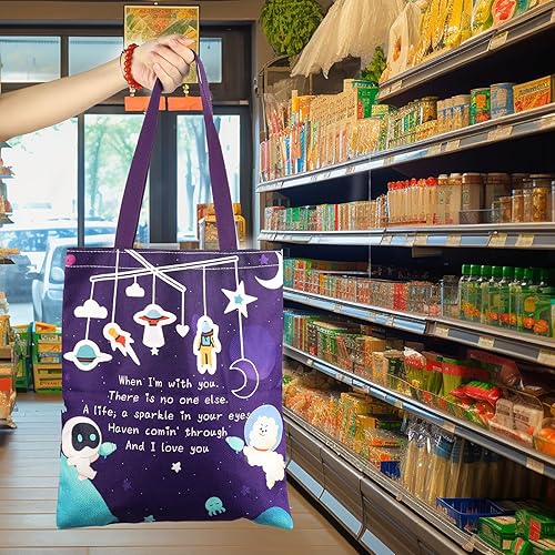 Miniatura 6 de LEVLO K-POP Bolsa de compras con música When I'm with You There is No One Else Bolsa reutilizable para fanáticos de Corea del Sur