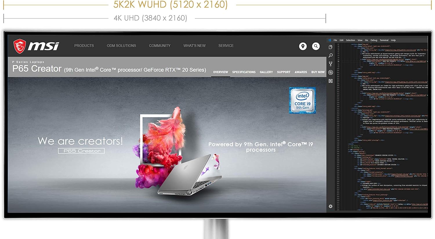 MSI Prestige PS341WU Monitor 34\