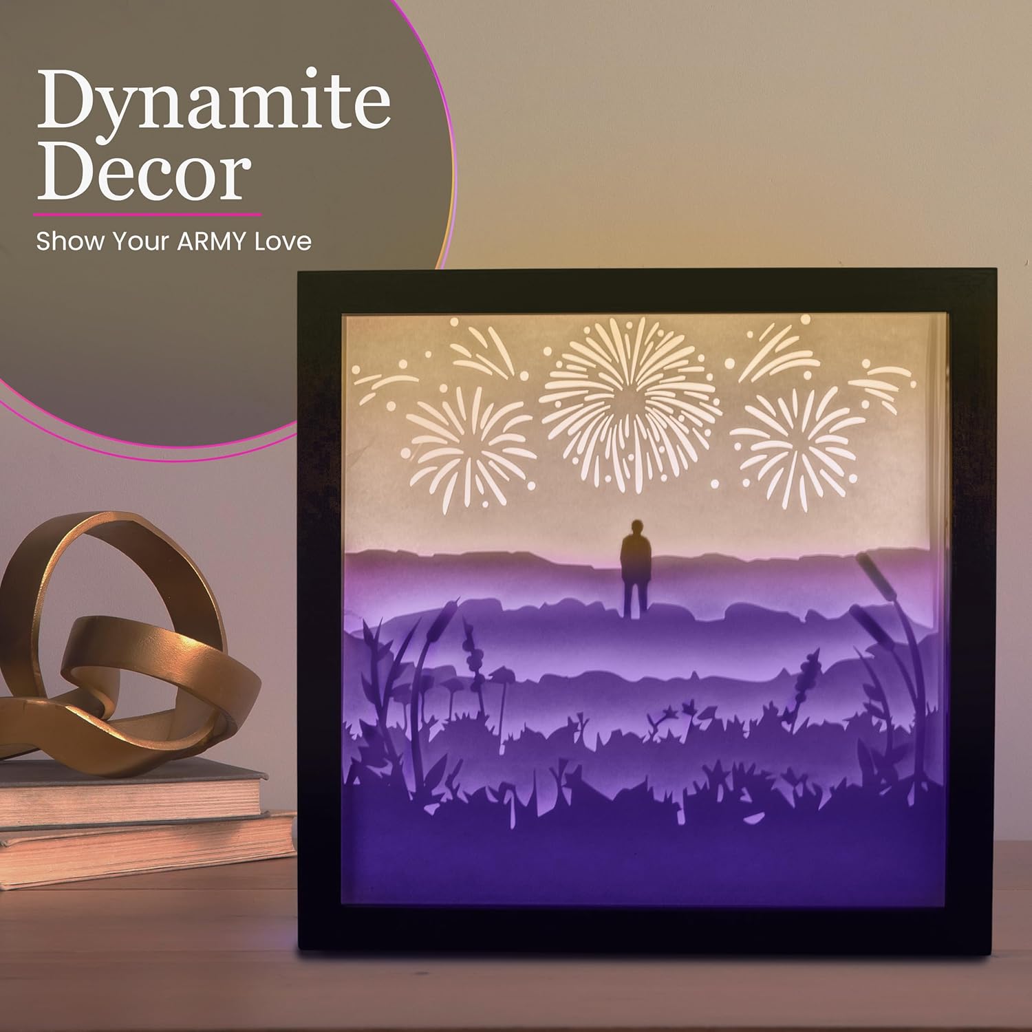 BTS RM Wildflower Inspired Light Box - Gifts for Kpop Lovers - BTS Gift - BTS Desk Accessories - BTS Room Decor