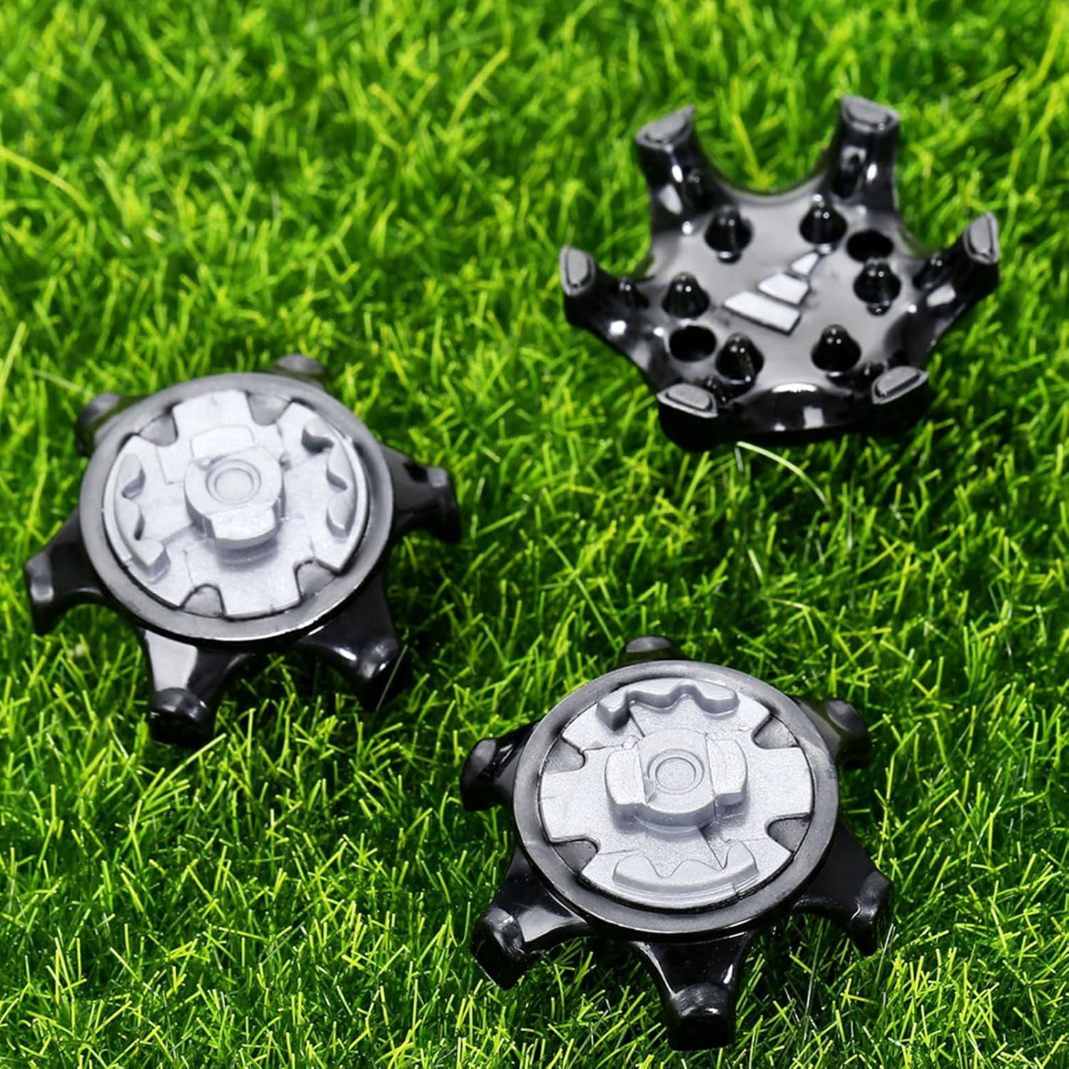 MYHOGOOD 12Pcs Golf Shoe Spikes, Outdoor Soft Rubber Studs Replacement Cleats Spikes Pins, Anti-slip Golf Shoe Studs, Easy Install 6 81t+Tgb2f9L. AC SL1500