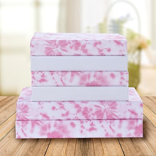 Miniatura 10 de Elegant Comfort Juego de sábanas suaves de lujo con patrón de teñido anudado de 1500 hilos, percal de calidad egipcia, microfibra suave, resistente