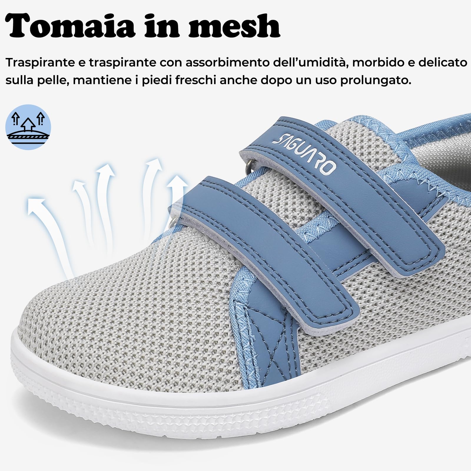 SAGUARO Scarpe Barefoot Bambini Minimaliste Punta Ampia Gr 25-35
