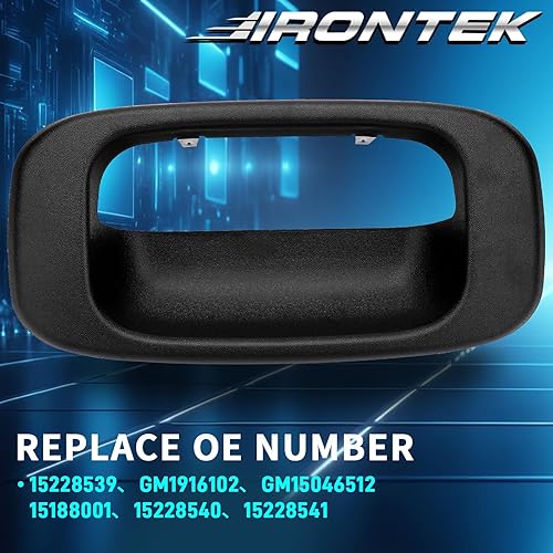 Vista 5 de IRONTEK Bisel de repuesto negro para manija de puerta trasera compatible con Chevrolet 99-07 Silverado 1500/Silverado 2500, para GMC 99-07 Sierra