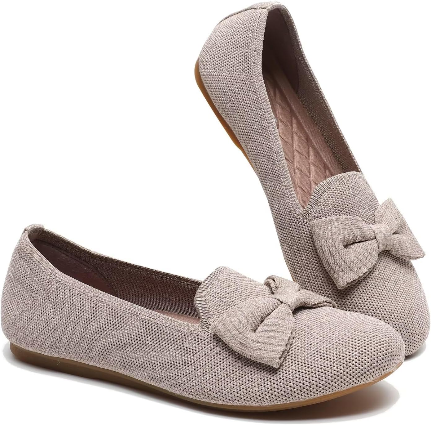 Women’s Loafers Flats Comfortable Slip-on Bowknot Walking Dressy Penny Shoes with Arch Support