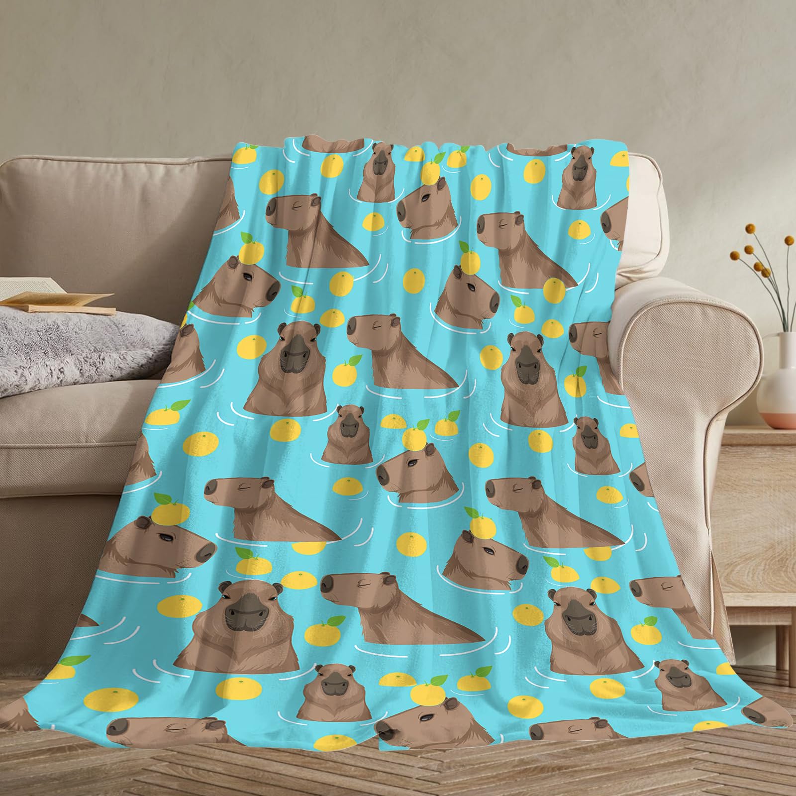 Gaakvrr Capybara Blankets for Kids Capybara Throw Blanket - Image 4