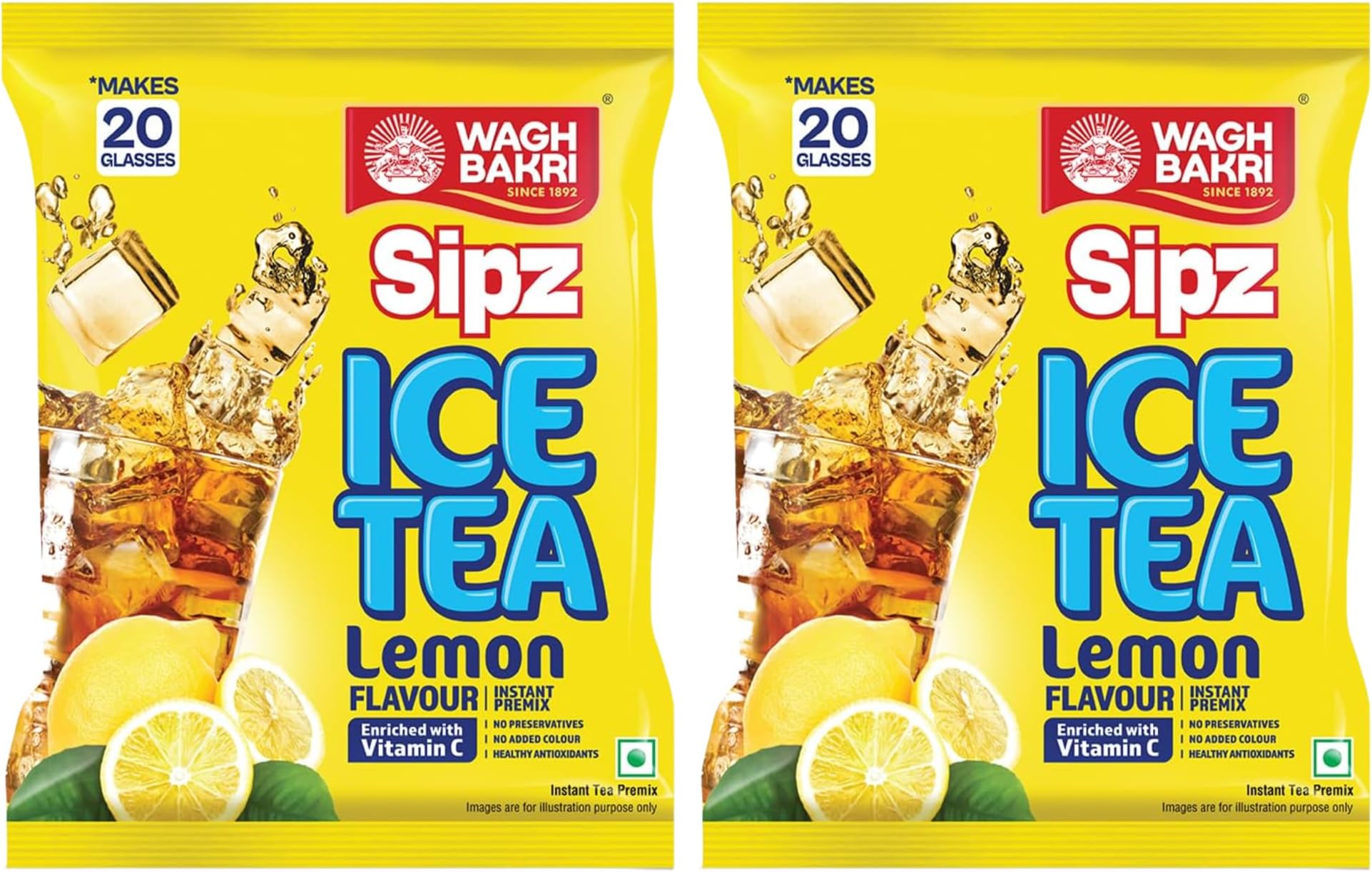 Wagh Bakri Lemon Ice Tea, 250 g (Pack of 2)