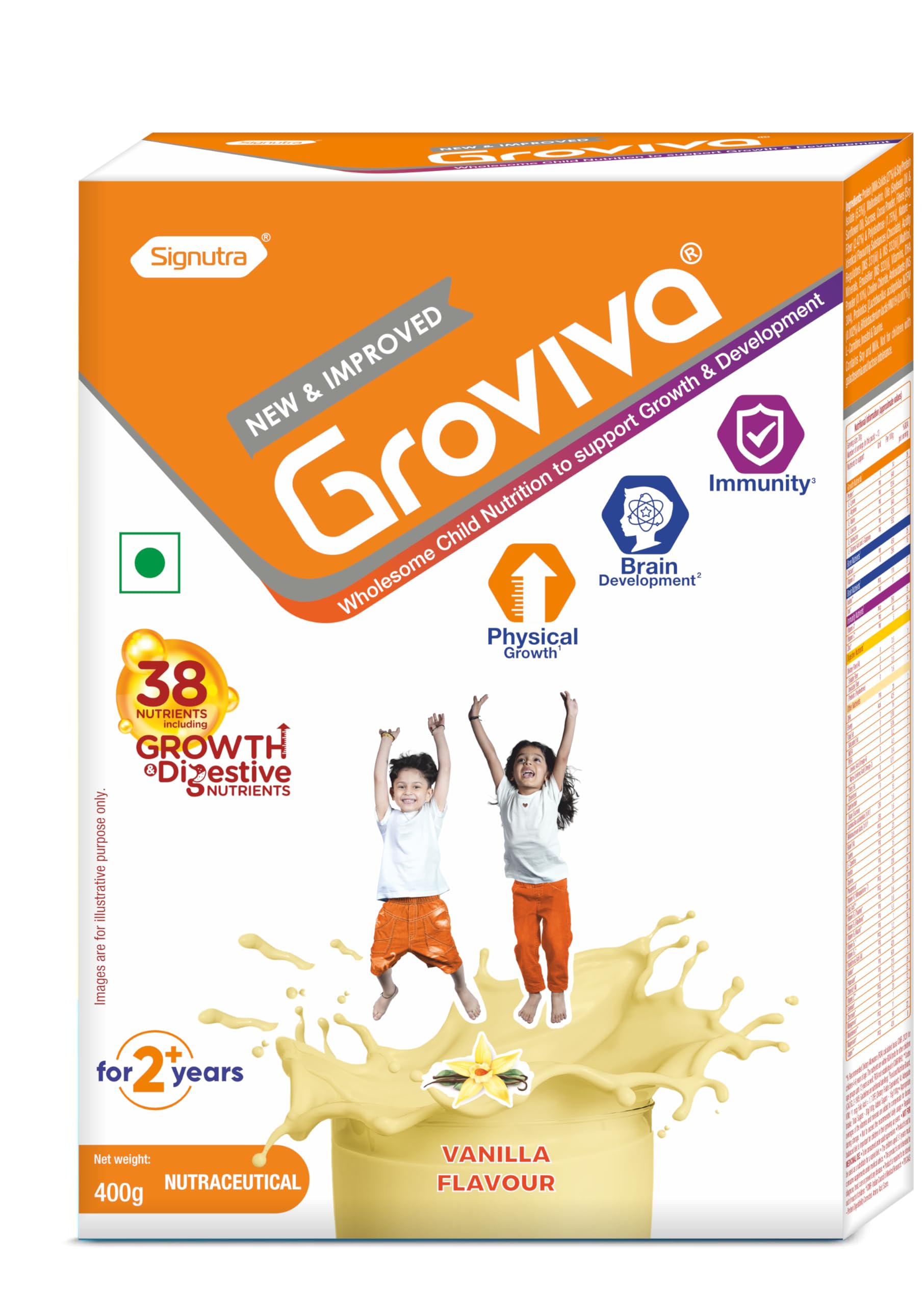 Groviva Wholesome Child Nutrition for Growth & Development - 400g BIB (Vanilla)-image-31