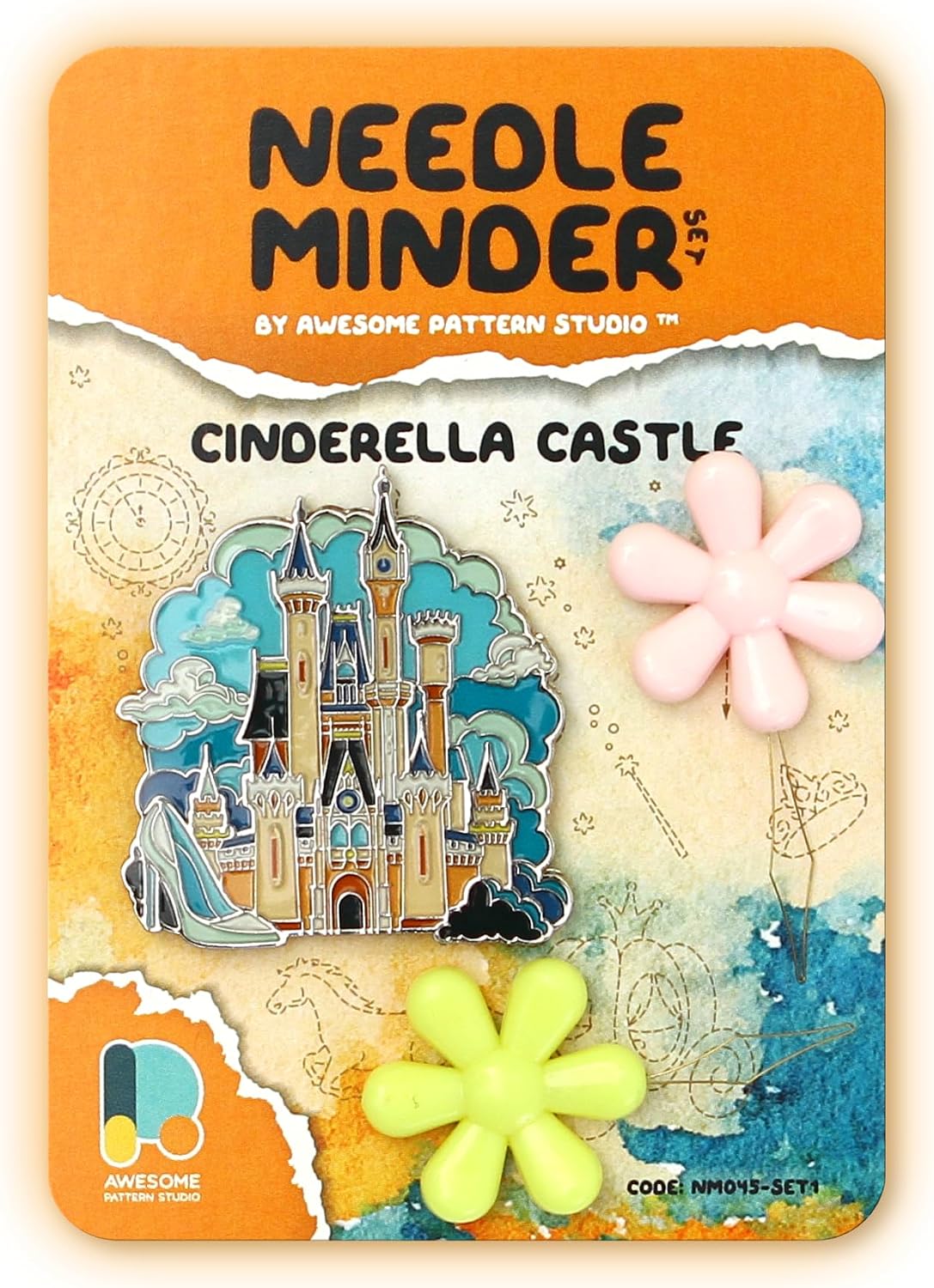 Awesome Pattern Studio Needle Minder Set - Cinderella Castle in 2 Sets (Set #1)