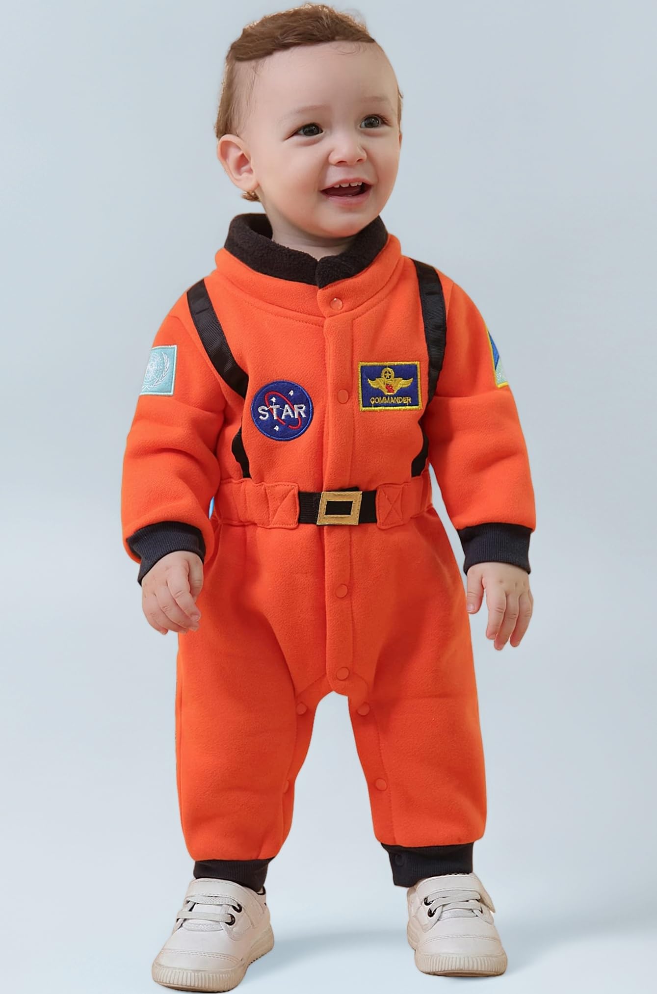 LXKIKMM Baby Toddler Boy Astronaut Costume Space Suit Cosplay Party Jumpsuit Halloween Rompers