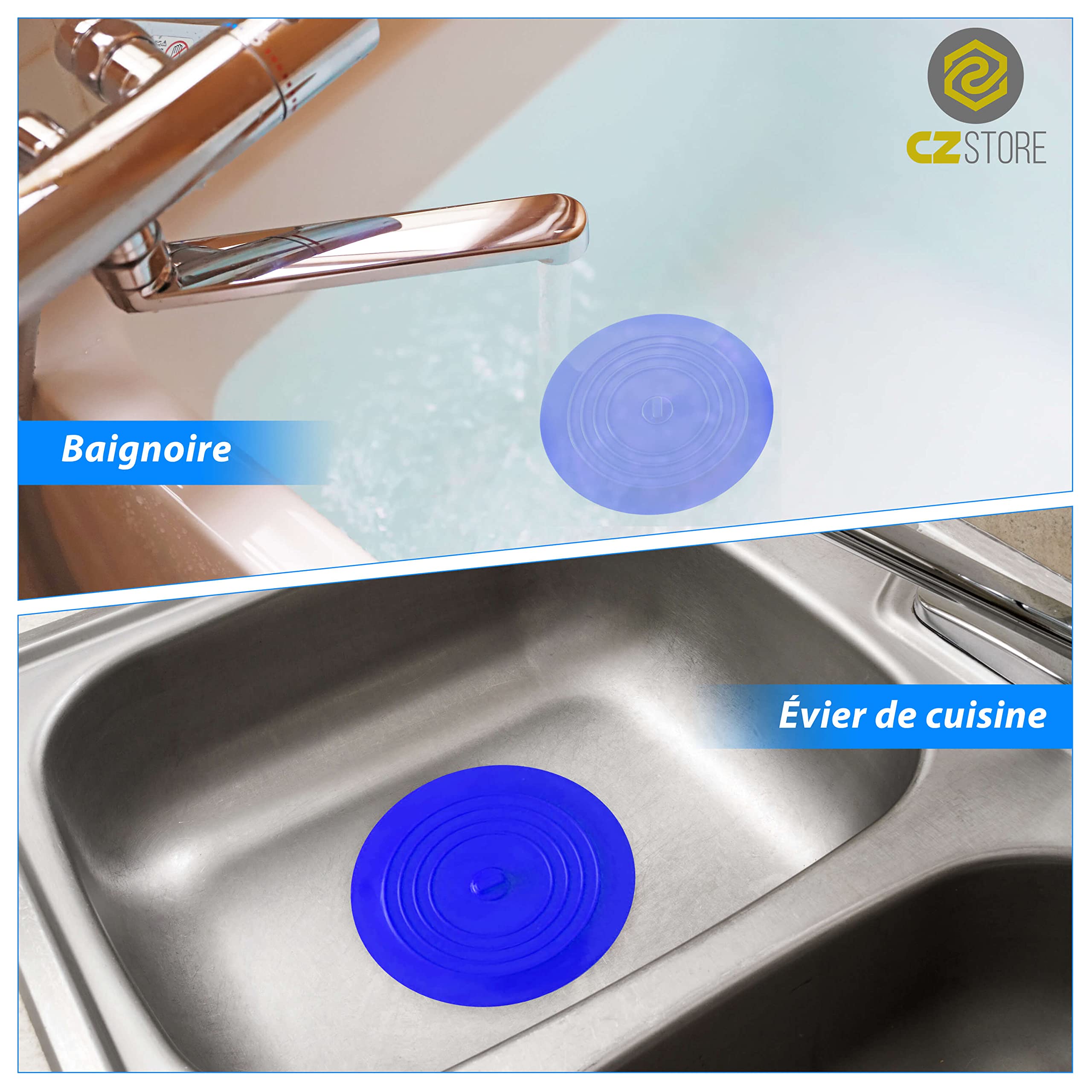 Bouchon Ventouse Silicone CZ Store - Diamètre 15.2cm Universel
