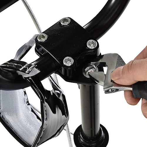 Miniatura 8 de Aosom Youth Scooter Kick Scooter for Kids 5 with Adjustable Handlebar 16 Front and Rear Dual Brakes Inflatable Wheels Black, Blue, White