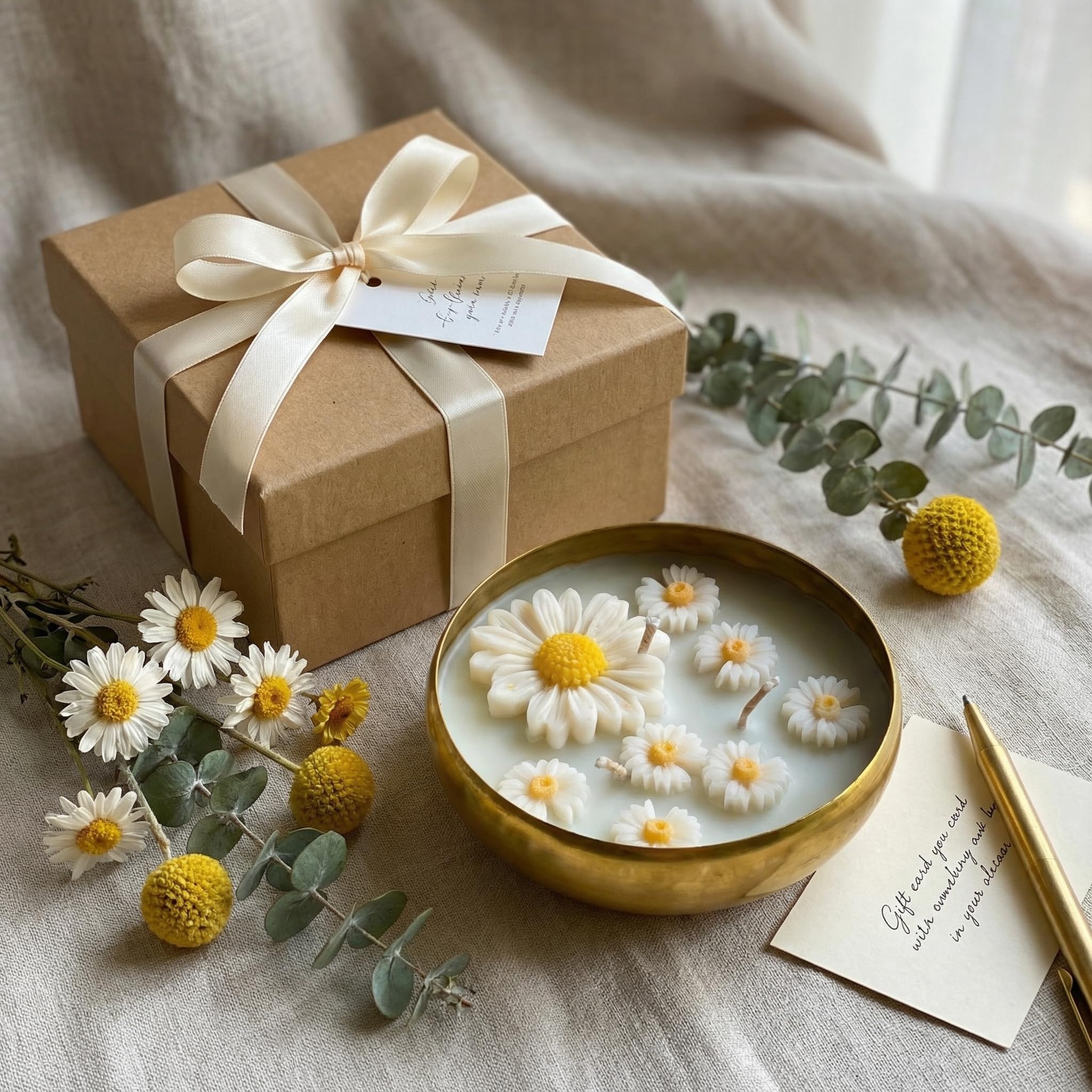Daisy Bloom Metal Urli Candle – Vanilla Jasmine Scent | Hand-Poured Coco Soy Wax | Elegant Floral Home Décor-image-40