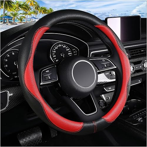 Funda para volante, antideslizante, transpirable, cómoda, de piel sintética, accesorios de automóvil lindos para mujeres y niñas, protector