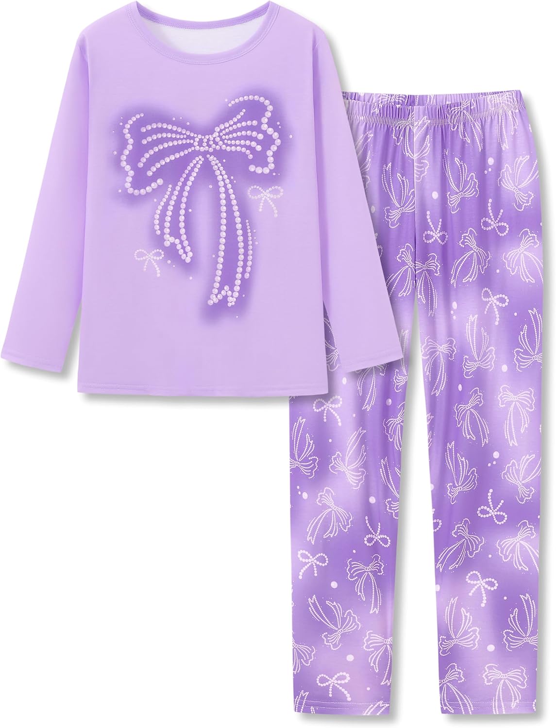 Trendy Tie Dye Spiral Pajamas for Girls 2-Piece Soft Long Sleeve & Pants PJ Set Jammies Size 6-18