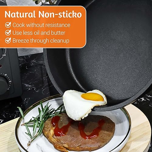 Miniatura 4 de Wodillo Juego de utensilios de cocina, ollas y sartenes con utensilios, superficie de cocción antiadherente resistente a los arañazos compatible con