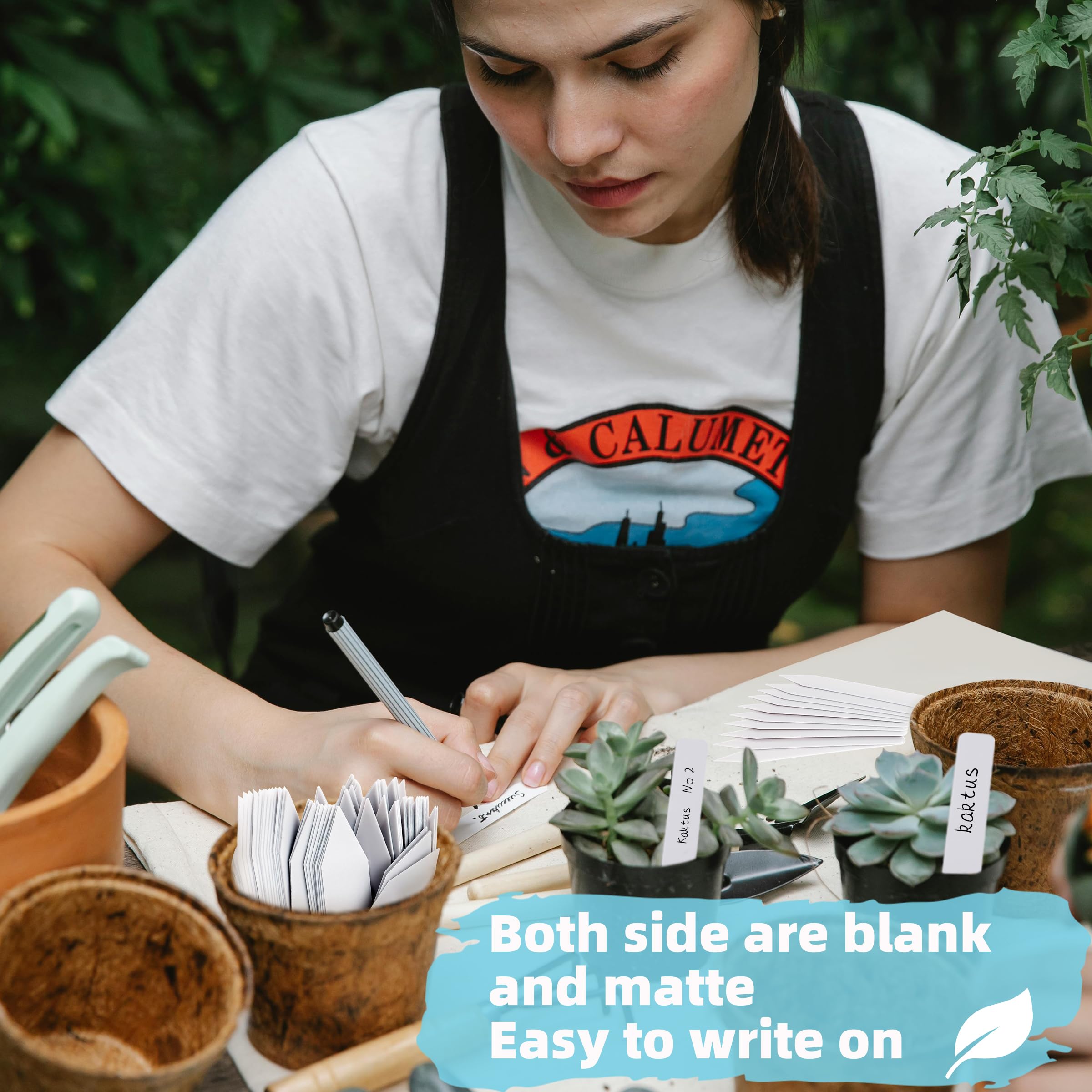 Pflanzenetiketten, Kunststoff, Pflanzennamenschilder für Setzlinge, Gartenetiketten, Marker, Kinderzimmer, Pflanzenetiketten, Samen-Etiketten, Stäbe mit Permanet-Markierungsstift, Pflanzenmarker für