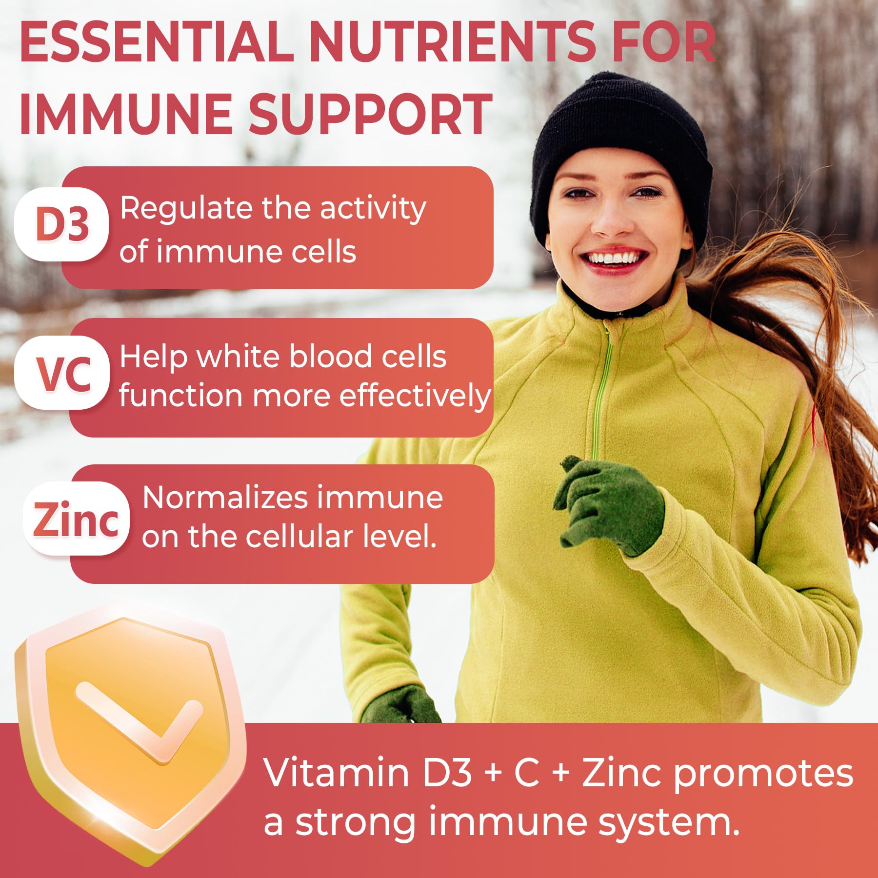 Vitamin D3 + K2 + A Gummies 5000IU/10000 IU - Vitamin D3 Con K2 Supplement with Calcium Magnesium Zinc, Vitamin C & E, High Dose Ultimate Absorbency for Bones, Muscles, Teeth, Vision, Vegan 2 Packs — Amazon image 4
