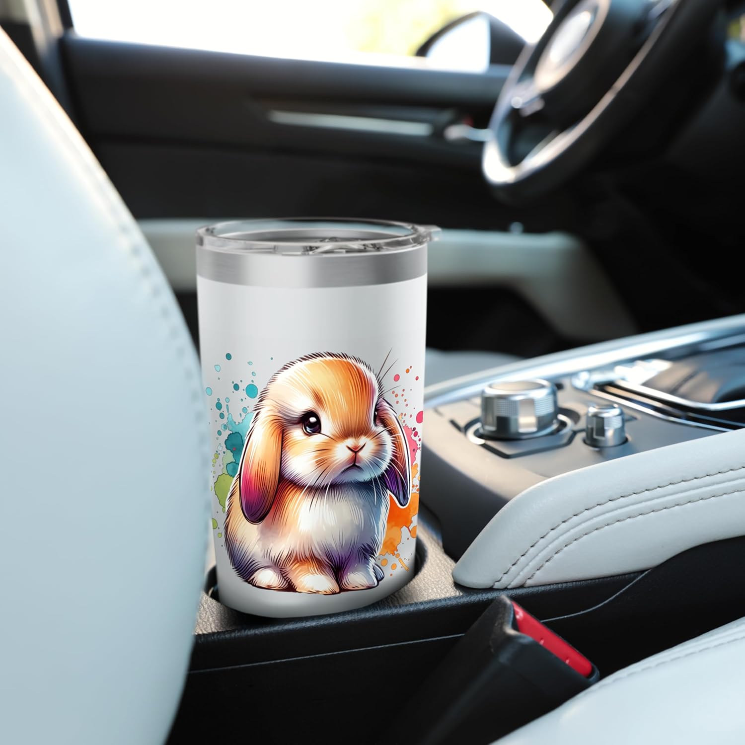 Mini Lop Bunny Stainless Steel Insulated Tumbler - Image 6