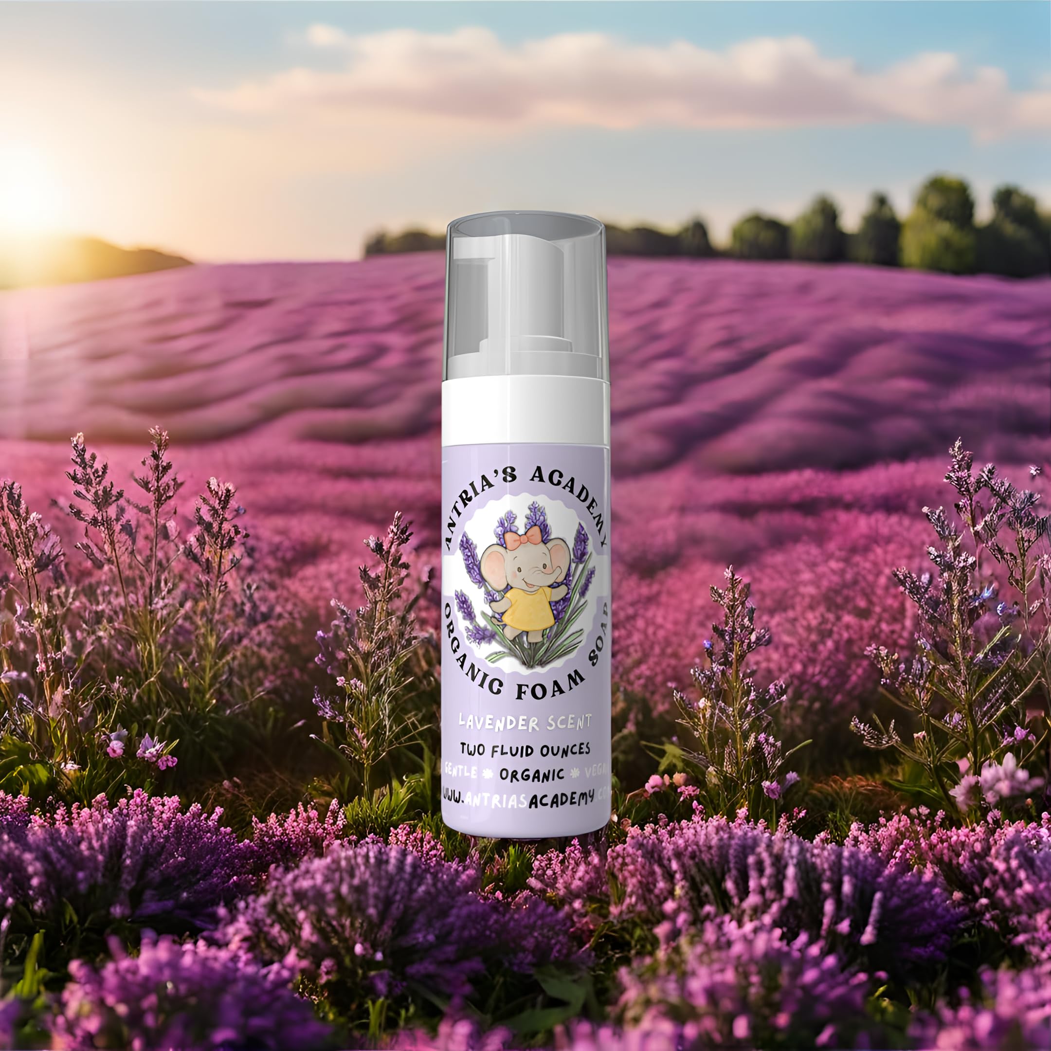 Antrias Academy Organic Foam Soap for Kids Families 2 oz Gentle Foaming Hand Wash Organic Vegan Fun Educational