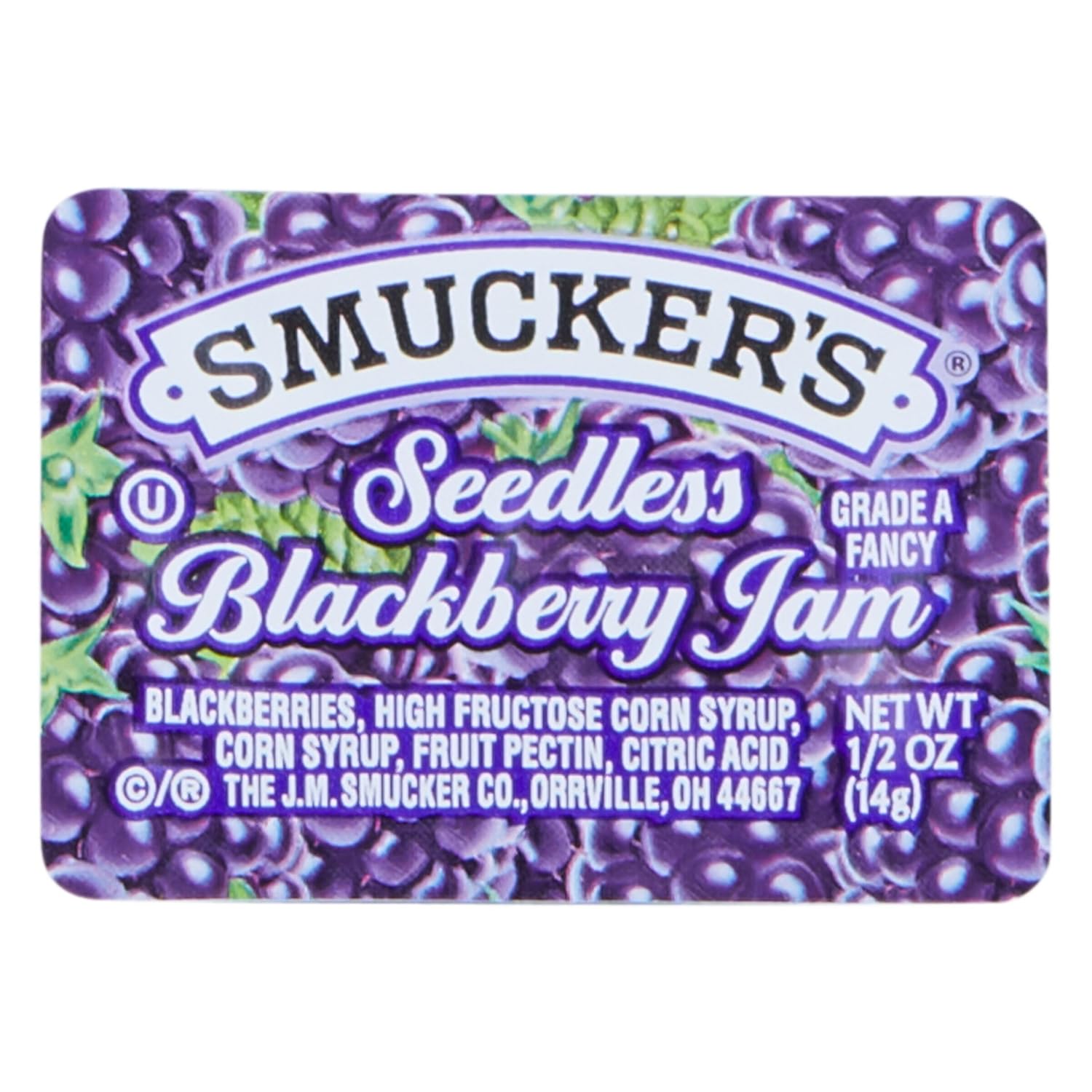 Smucker's Seedless Blackberry Jam, Portion Control, 0.5 Ounces