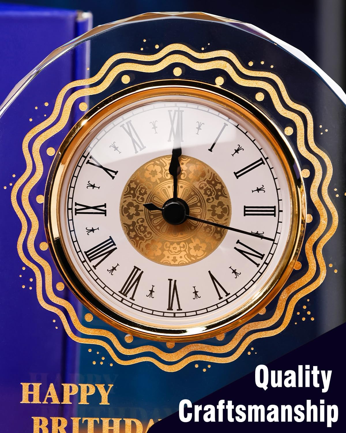 90th Birthday Crystal Quartz Clock for Women Men,90 Year Old Birthday Gift for Her Him,Happy 90th Birthday Decoration Gift for Mom Dad - Image 8