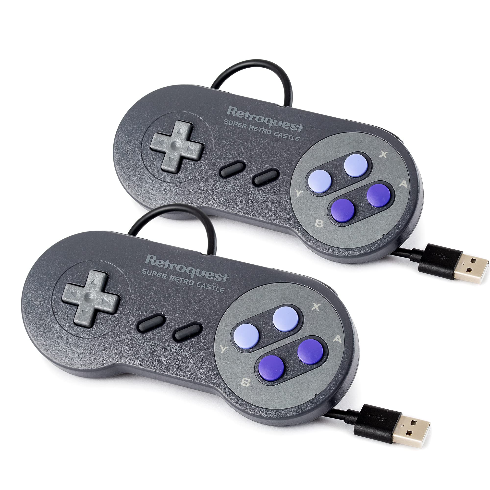 Amazon.co.jp: レトロクエスト USBコントローラー レトロ調 【2個 