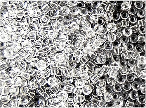 0.70oz (20gr) (Aprox. 750 pcs) 8/0 Cristal checo Semilla Perlas Rocailles Cristal Transparente