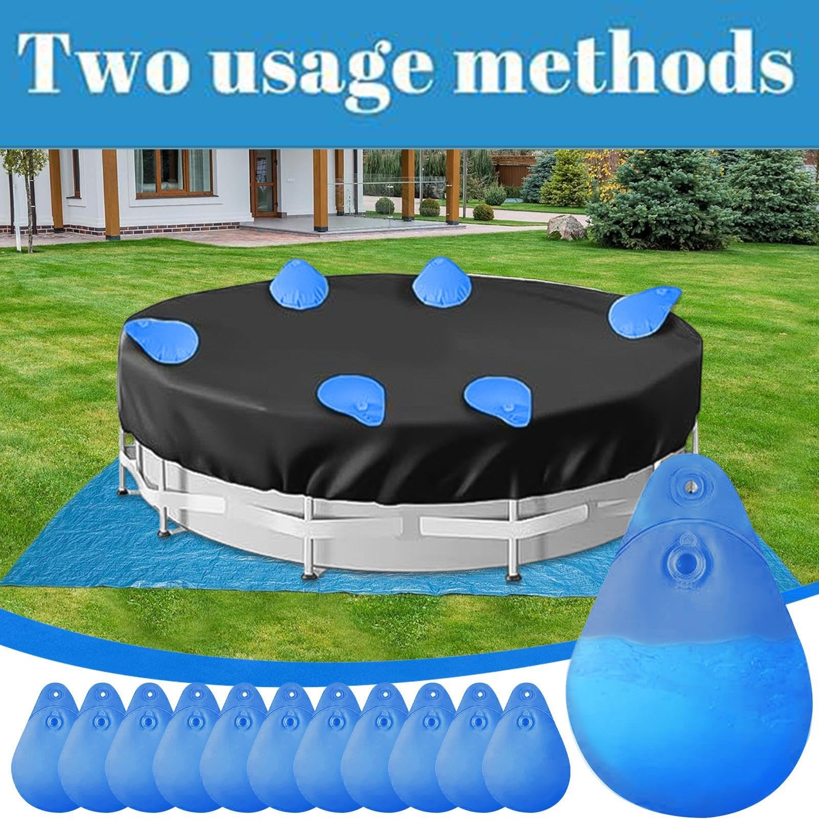 Pesas para cubierta de alberca, bolsas de agua gruesas resistentes | Anclajes de cubierta a prueba de fugas y viento | Accesorio duradero para piscina enterrada para bañera de hidromasaje