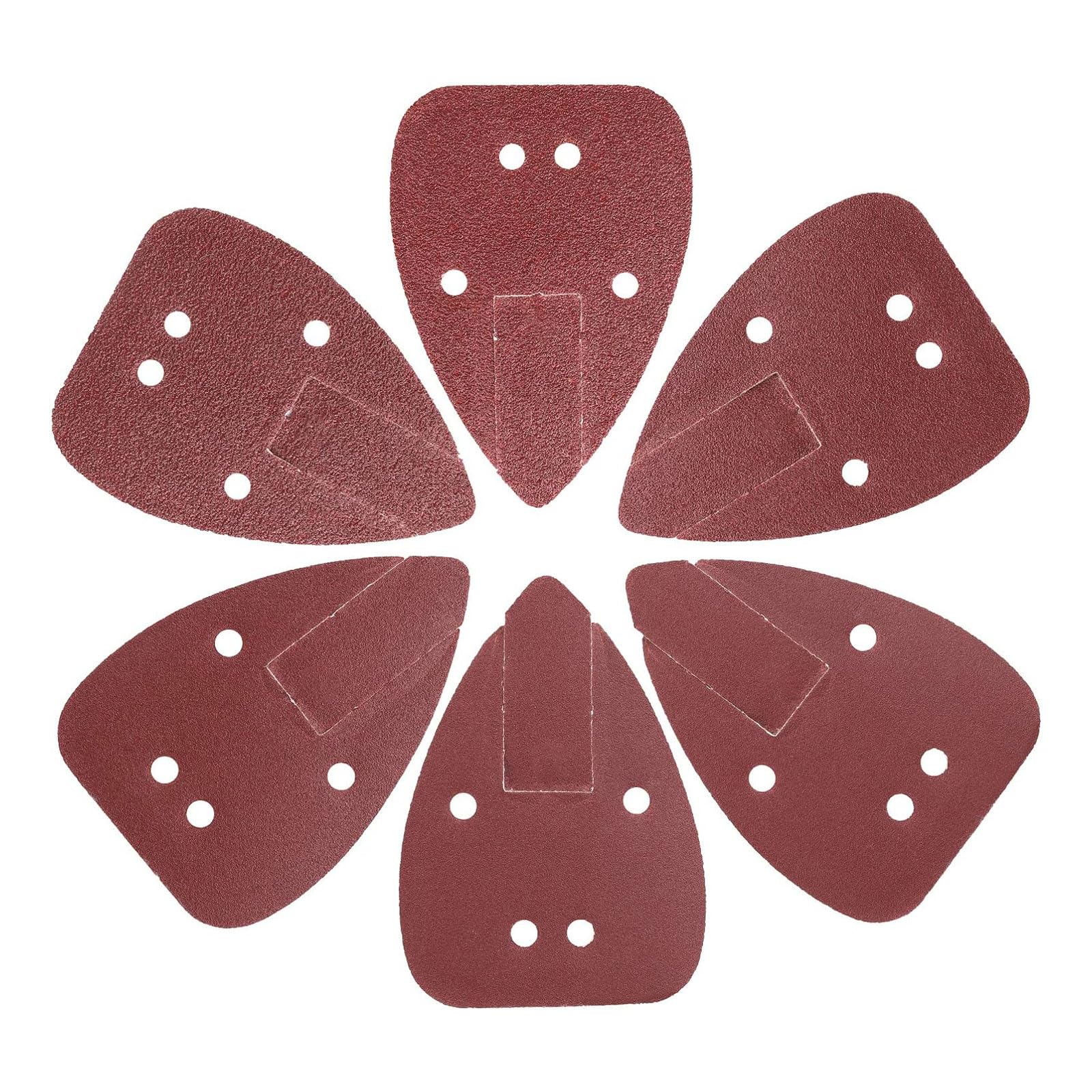 Detail Sander Sandpaper 60 Pieces Assorted 40 60 80 120 180 240 Grits, Detail Sanding Sheets Hook and Loop Backing