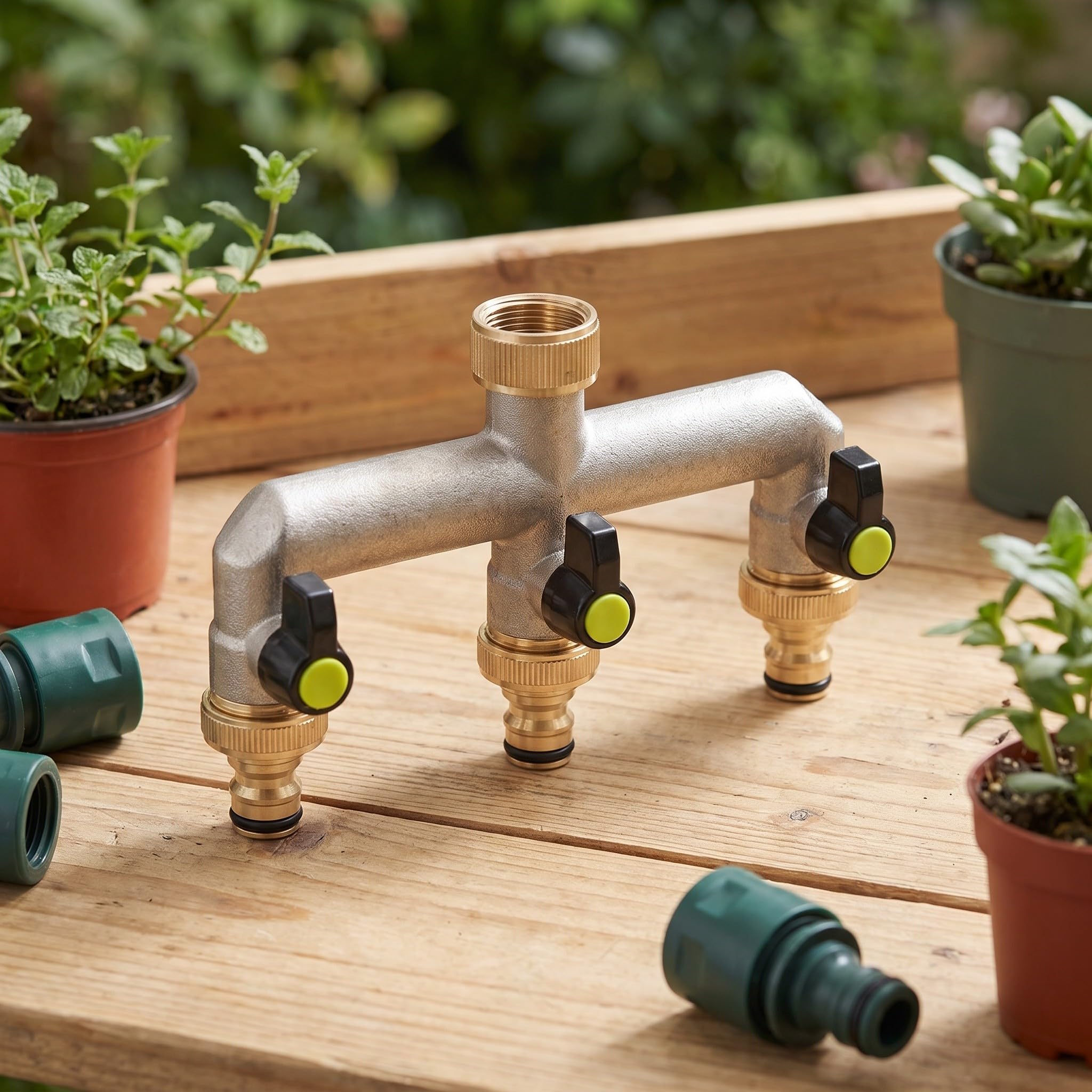YARNOW Divisor de Manguera de jardín de 4 vías, Conector de Grifo con