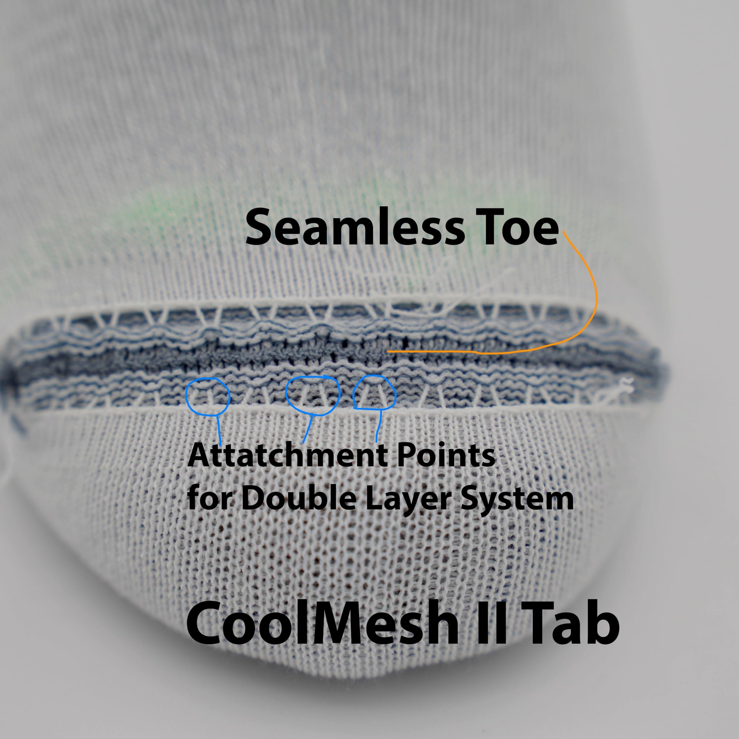 Wrightsock coolmesh II Quarter calzino Blue