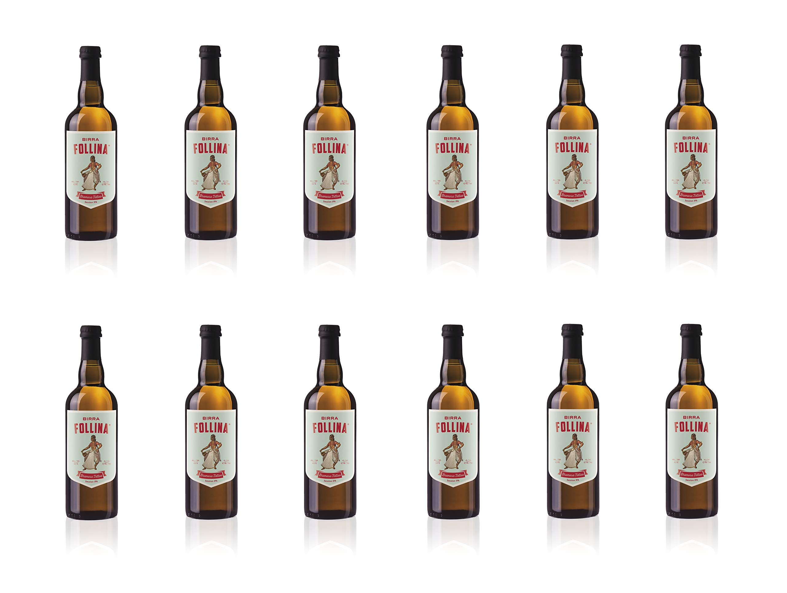 Birra Follina - Bramosa Tattoo - Birra Artigianale Session IPA non filtrata e non pastorizzata - 75cl - Gradazione Alcolica 4.5% - Prodotta in Italia (12)