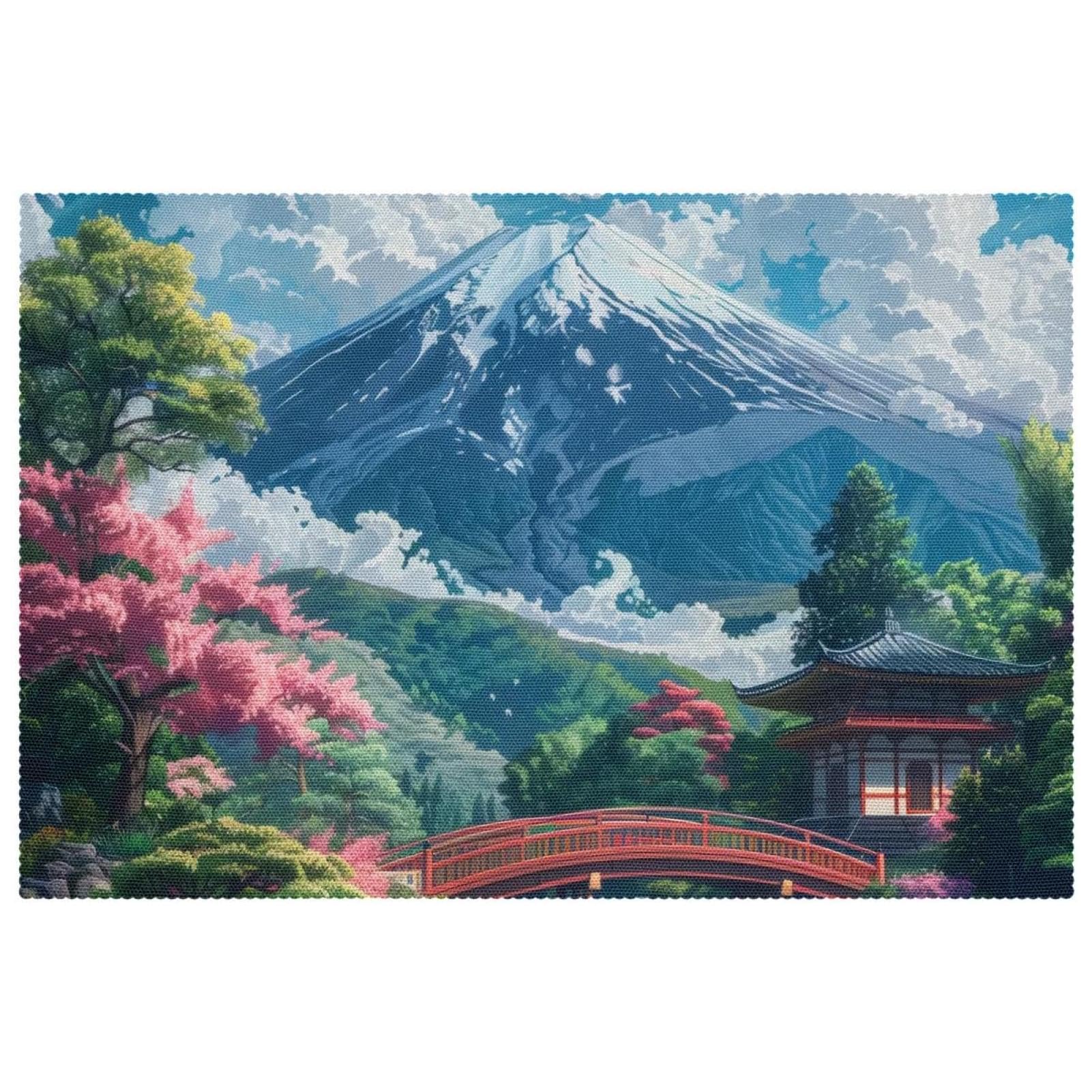 Sets de table Mont Fuji antidérapants et résistants à la chaleur pour protéger votre salle à manger