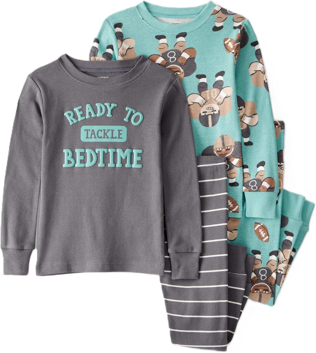 Pijama de algodón ajustado de 4 piezas para bebés y niños pequeños de Carter's