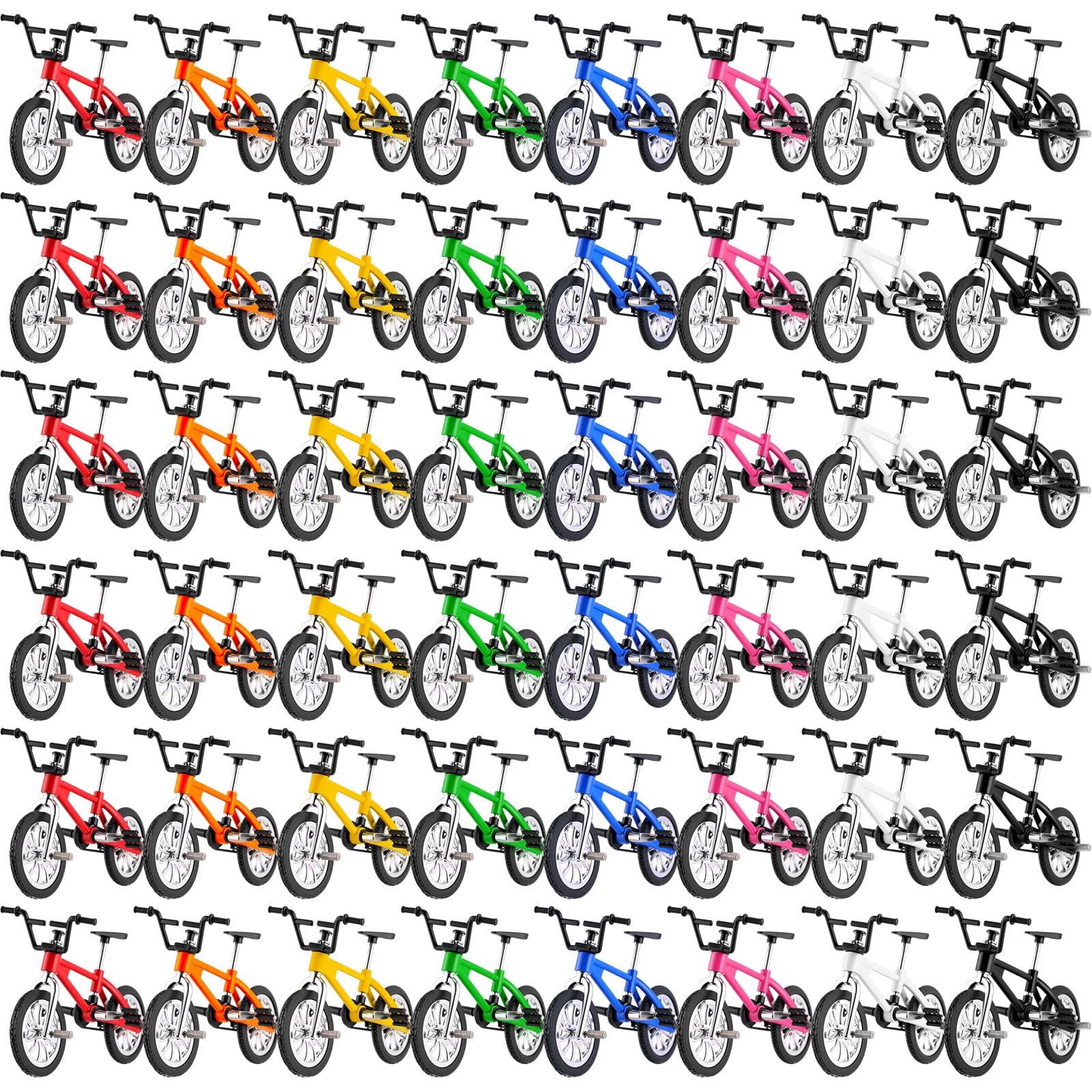 Poen 24 Pcs Kids Mini Finger Bikes Party Favors Miniature Fidget Bicycle Toy Metal Finger Bikes for Students Class Prizes Birthday Gift Goodie Bag Stuffers Carnival Prizes Christmas Stocking Fillers
