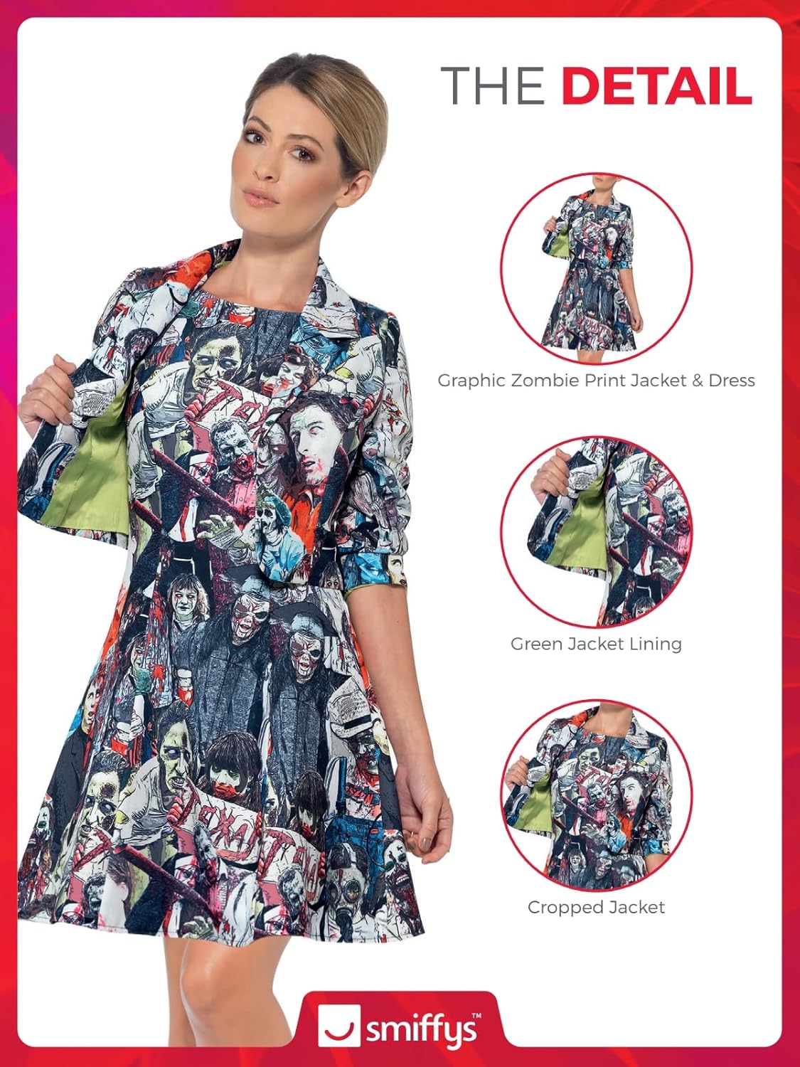 Zombie Costume With Dress And Jacket