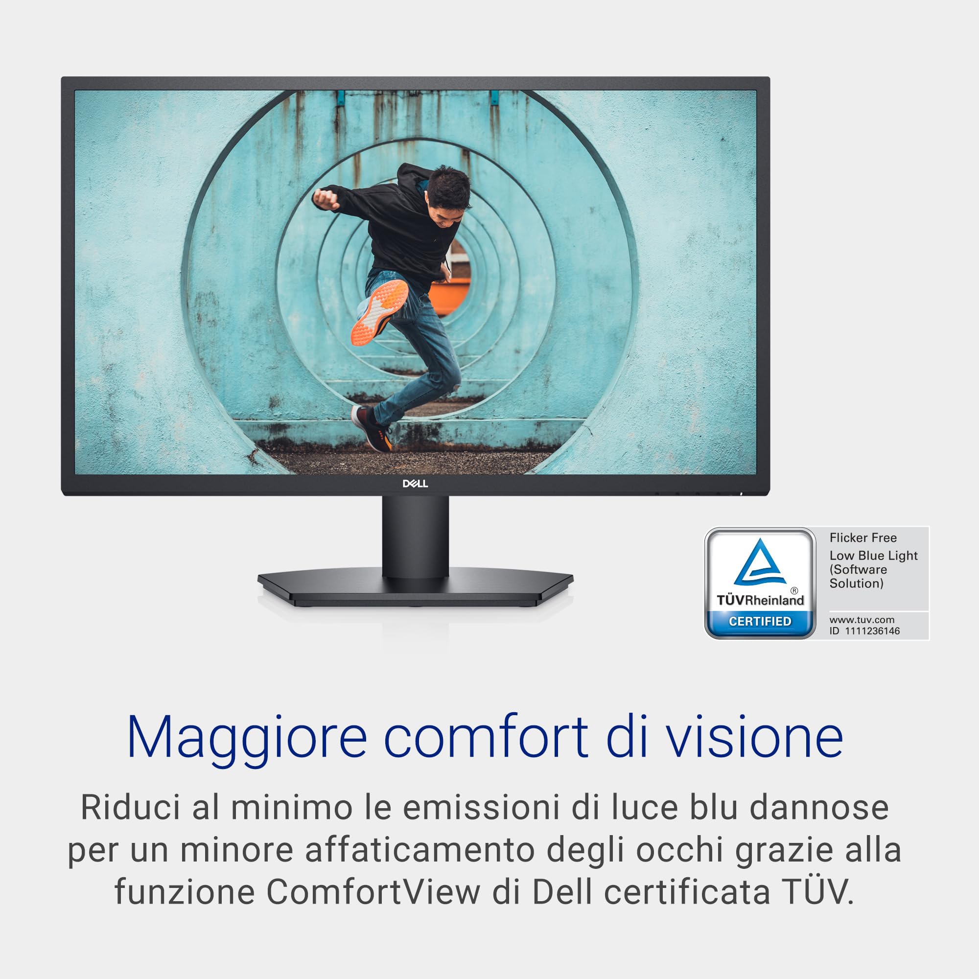 Dell SE2722HX 27" Full HD (1920x1080) Monitor, 75Hz, VA, 4ms, AMD FreeSync, HDMI, VGA, 3 Anni di Garanzia, Nero