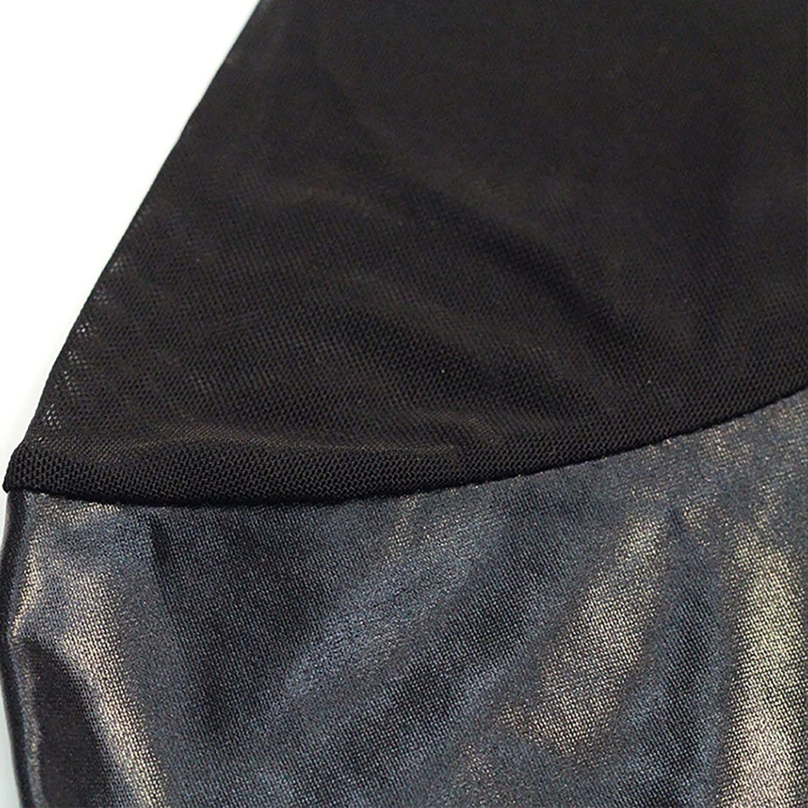 Body da donna con effetto bagnato, a maniche lunghe, da equitazione, sexy, corpetto curva, body da danza erotico, aperto, babydoll