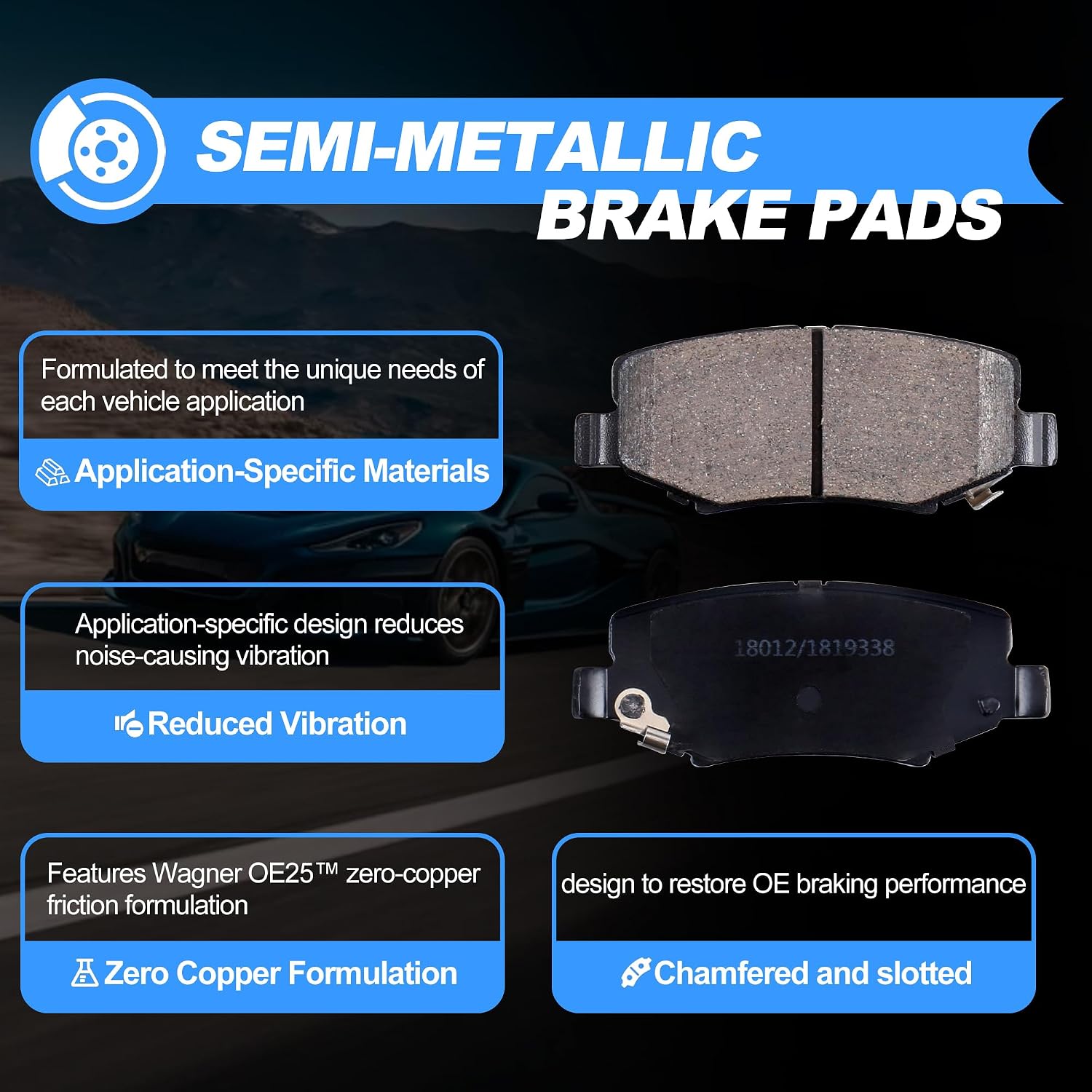 Rear Brake Pads And Rotors Kit Compatible With Jeep Wrangler 2007-2017,For Jeep Wrangler Jk 2018