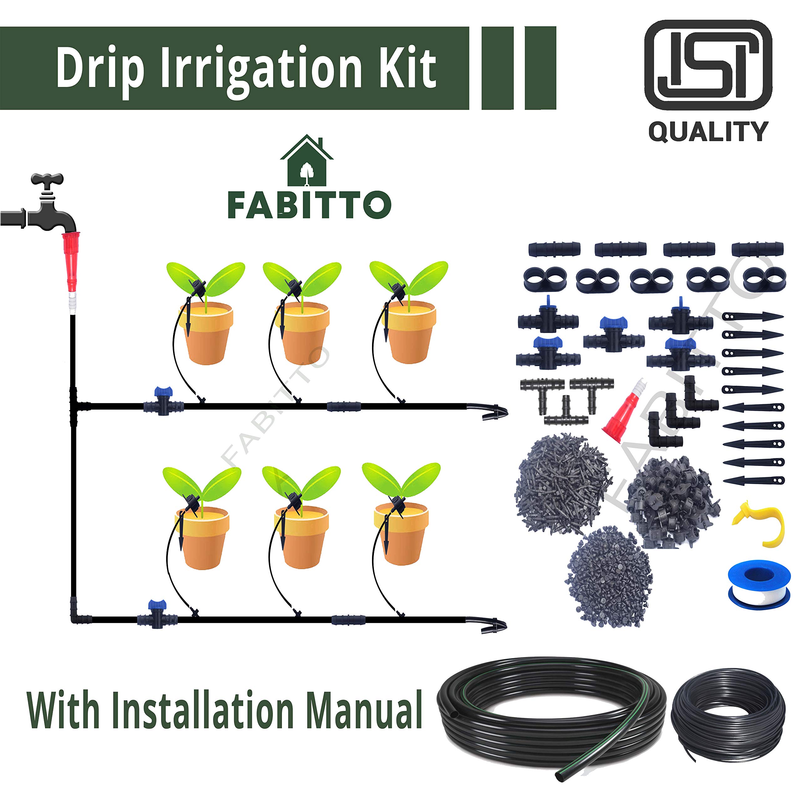 FABITTO® Drip Irrigation kit for Home Garden Plants kit Watering System for Plants. (50 Plants Drip kit) - Image 2 thumbnail