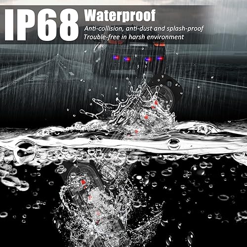 Vista 4 de XT Auto - Luz estroboscópica de advertencia (6 luces LED) rojo azul,ámbar blanco,Rojo -,Ámbar,Rojo/Blanco,Blanco